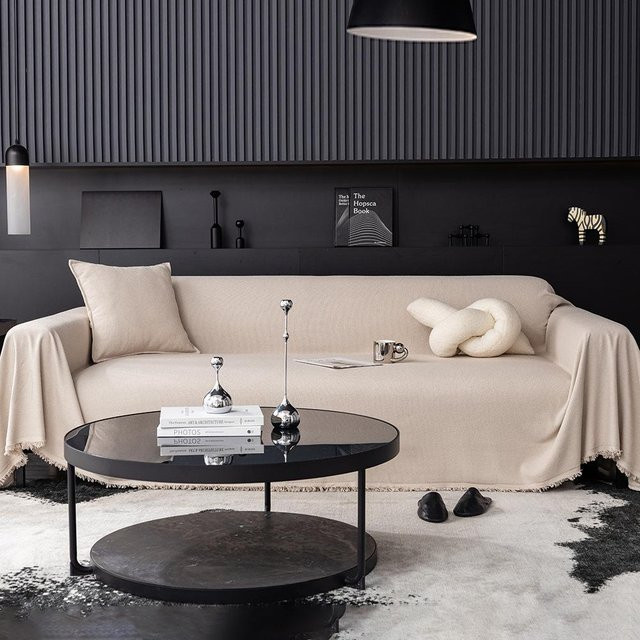 Wasserdichter Sofa Bezug Gaitan im nordischen Stil aus Teddy-Samt, Anti-Katzenkratz Wohnzimmer Sofa Überzug, B: 180 cm, T: 130 cm - Bild 1