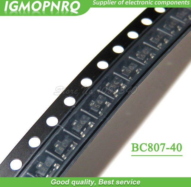 100 Stück BC807-40 SMD Transistor SOT-23 in Schwarz - Bild 1