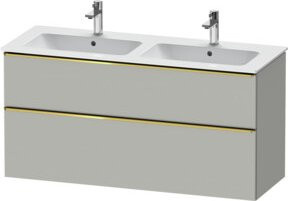 Duravit Waschtischunterschrank D-Neo Wandhängend in Weiß und Grau B: 128 cm, T: 46,2 cm, H: 62,5 cm - Bild 1