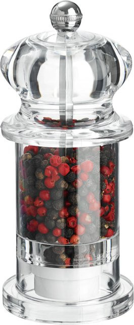 VEGA Pfeffermühle Walker rund, transparent, Durchmesser: 6 cm, Höhe: 13,5 cm - Bild 1