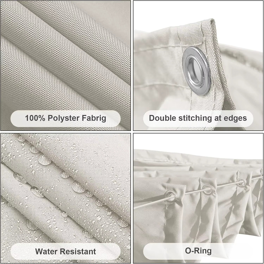 Multifunktionales Sonnensegel aus Polyester in Grün, wasserdichtes und UV-beständiges Pergola-Vordach als einziehbarer Sonnenschutz für den Außenbereich - Bild 4