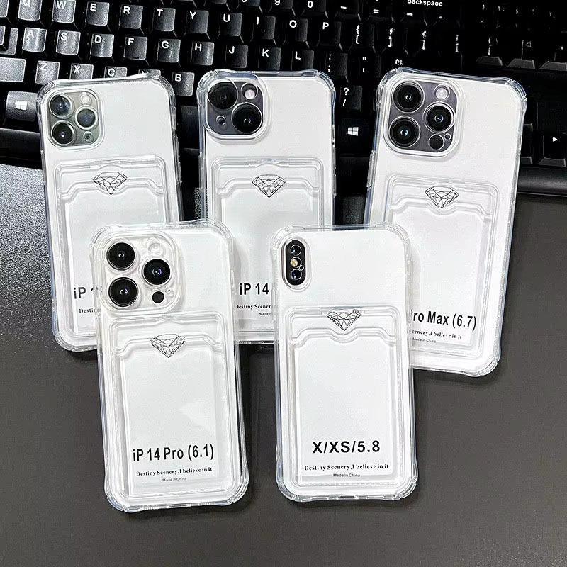 Bolimei Transparente TPU-Handyhülle mit Kartensteckplatz für iPhone 17 16 15 Pro Max 14 Plus 13 12 11 und iPhone 17 Air, Stoßfest und Weich - Bild 6