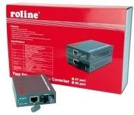 ROLINE Fast Ethernet Konverter RJ-45 / ST mit Loop-back in Grau (21.13.1070) - Bild 1
