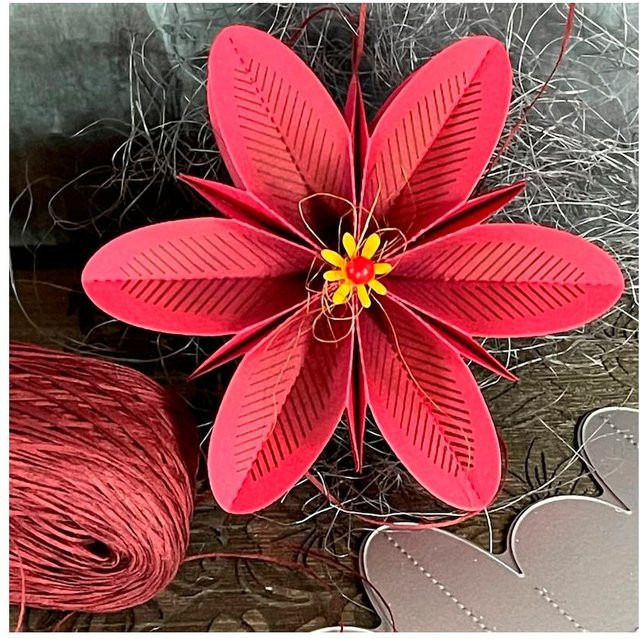 Stanzschablone Faltblumen L - Bild 1