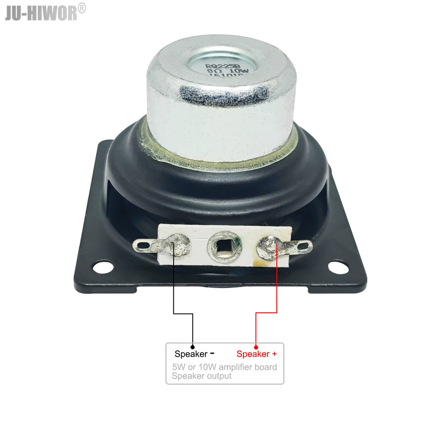 JU-HIWOR Dual Neodym Basslautsprecher Set, 2 Stück, 8 Ohm, 10 W, Schwarz, 57 mm quadratisch, 38 mm Hublänge - Bild 4
