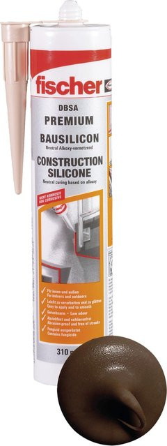 Fischer Bausilikon DBSA Schimmelresistent, Braun, 310 ml - Bild 1