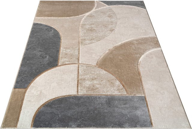 Teppich Tiana Grau Modern Geometrisch B/T: 120 x 160 cm - Bild 1