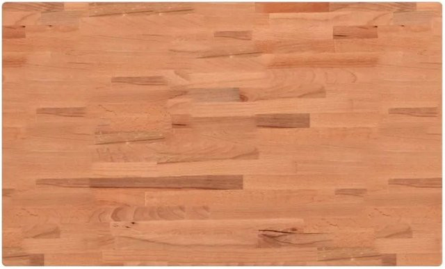 vidaXL Tischplatte aus Massivholz Buche, Rechteckig, Braun, B/T/H: 100 x 60 x 4 cm - Bild 1