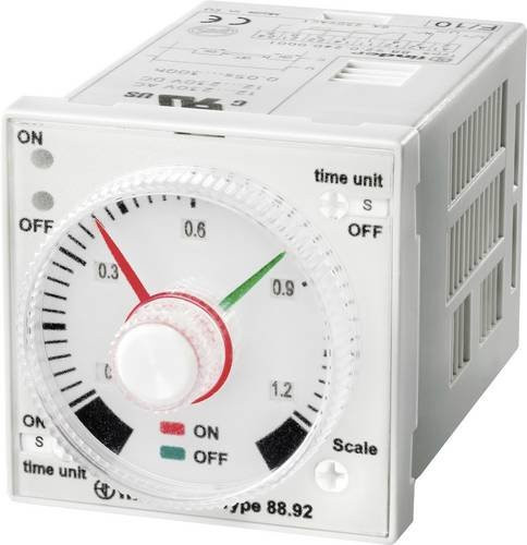 Finder Zeitrelais 88.92.0.240.0000 für Frontaufbau in Weiß mit 2 Wechsler und Zeitbereich 1,2 - 1080000s - Bild 1