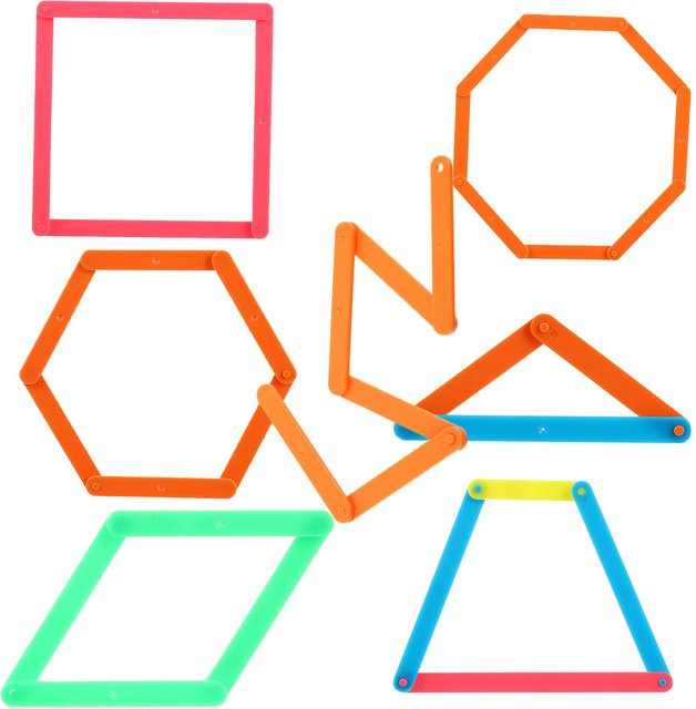 Mathe Spielzeug Geometrie Form Chips, 50-teiliges Set, Kunststoff - Bild 1
