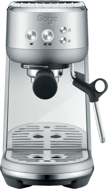 Sage Bambino Siebträgermaschine aus Edelstahl in Silber mit Thermoblock, PID-Steuerung und Pre-Infusion für Kaffeebohnen und gemahlenen Kaffee - Bild 1