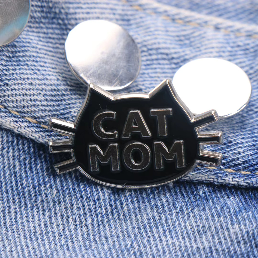 MDKES Anstecknadel Cat Mom Emaille, Unisex - Bild 2
