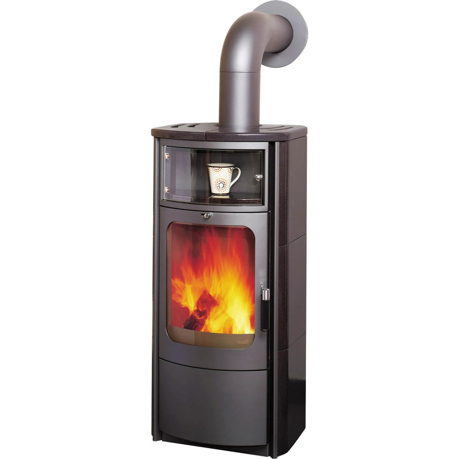 Hark Opera-B Kaminofen mit Kacheln in Meteorschwarz, 5 kW mit Automatik - Bild 2