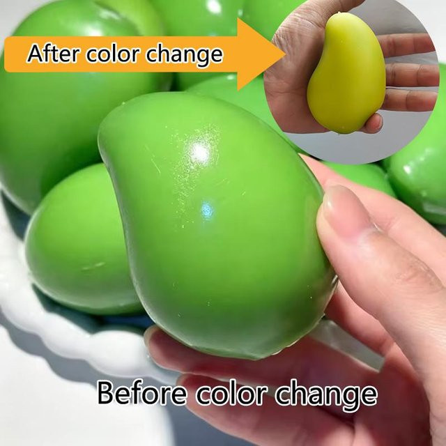 Binchi Outdoor Product Mango Stressball, Knetspielzeug, Farbwechselnde Mango Squishy Fidget Ball - Bild 1