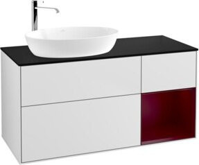 V&B Waschtischunterschrank Finion mit Wandbeleuchtung, Weiß lackiert, Breite: 120 cm, Tiefe: 50,1 cm, Höhe: 50,1 cm - Bild 1