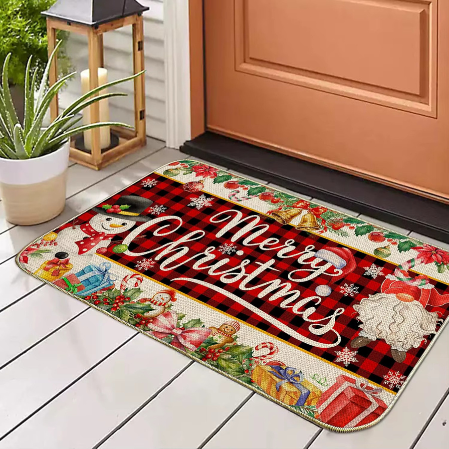 VIKAMA Christmas Welcome Home Teppich, rutschfest und schmutzabweisend, mehrfarbig, B/T: 60 x 40 cm - Bild 4