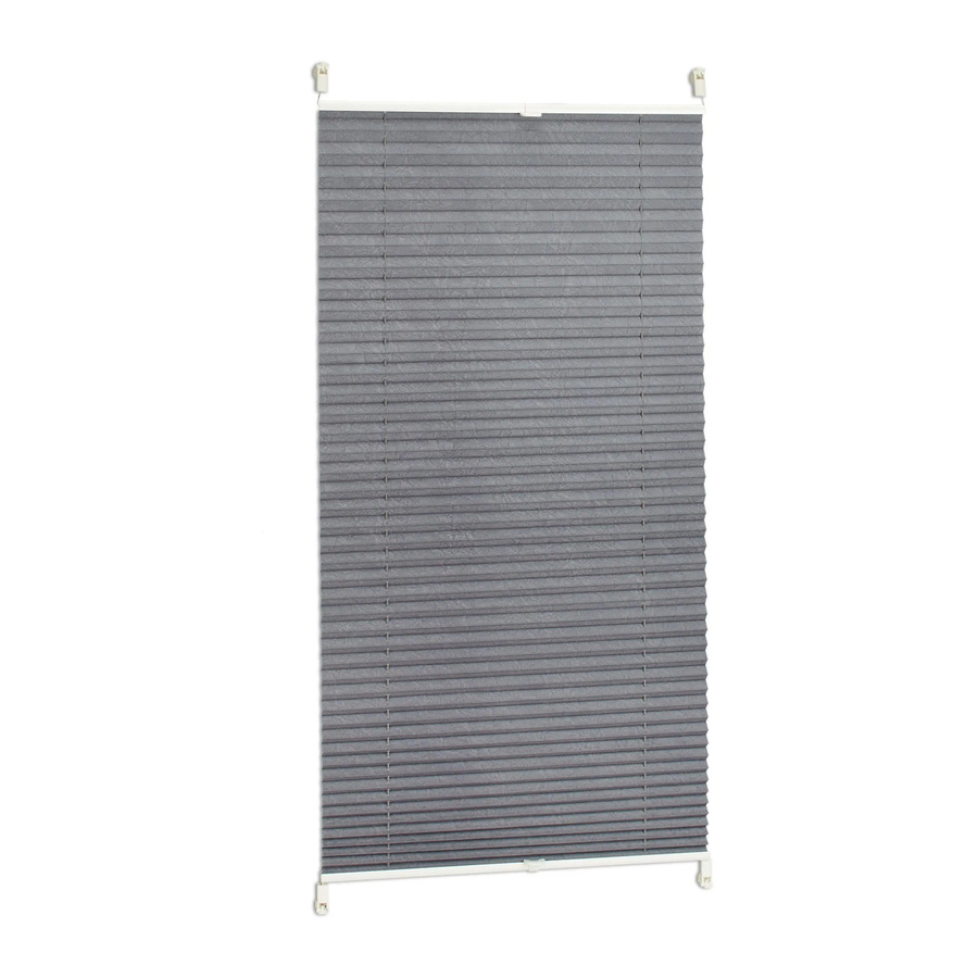 Relaxdays Plissee Rollo Grau Halbtransparent aus Polyester ohne Bohren B: 60 cm, H: 130 cm - Bild 2