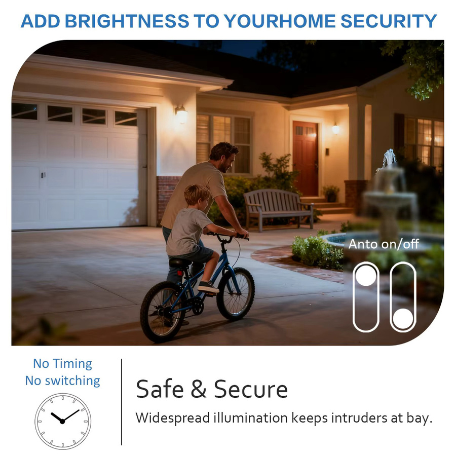 10er Set Gatetop LED Smart Lampe mit Dämmerungssensor E27, 10 W, Weiß, für Garten und Terrasse - Bild 3