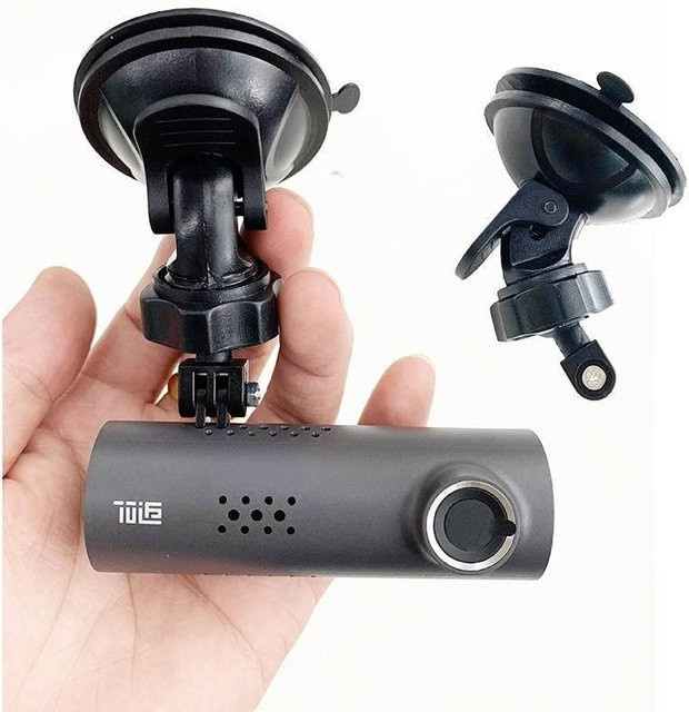 2er-Set Saugnapf-Halterung für Xiaomi 70mai Dash Cam Spiegel, DVR Halterung in Schwarz - Bild 1