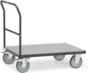 Fetra Schiebebügelwagen Grey Edition aus Stahl und Holz in Anthrazitgrau mit TPE-Bereifung, Breite: 100 cm, Tiefe: 70 cm - Bild 1
