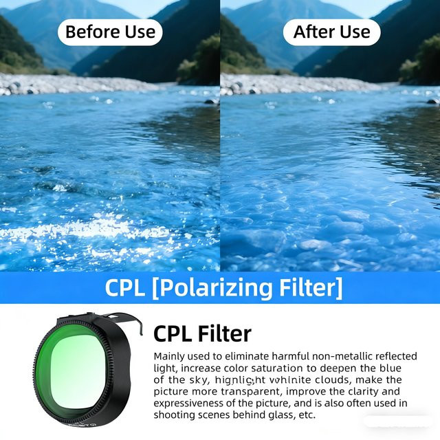 DJI NEO 2 Objektivfilter-Kit mit ND8 ND16 ND32 ND64 CPL und UV Filtern in Transparent - Bild 1