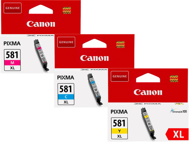 Canon CLI-581XL Tintenpatronen Multipack für Inkjet-Drucker in Cyan, Magenta, Gelb und Multicolor - Bild 1