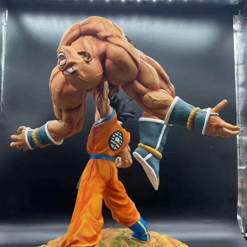 Bandai Dragon Ball Z Anime Figuren Son Goku Nappa Piccolo als PVC GK Statue, mehrfarbig, Höhe: 23 cm - Bild 5
