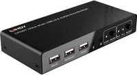 Lindy 2 Port KVM Switch HDMI 4K60 mit USB 2.0 und Audio in Schwarz - Bild 2