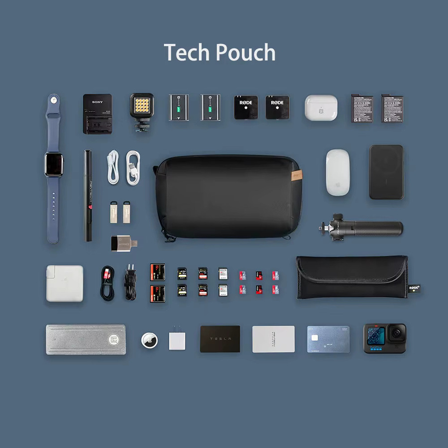 PGYTECH Tech Pouch Organizer Bag Wasserdichte Elektronik-Tasche für Kabel und Zubehör in Schwarz - Bild 3