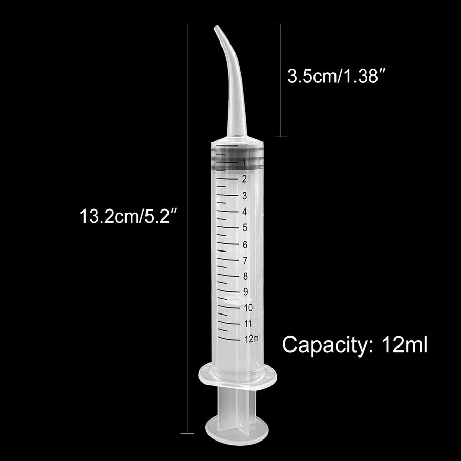 Well CK Dentale Irrigations-Spritzen mit gebogener Spitze, 12 ml, 5 Stück - Bild 3