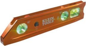Klein Tools Torpedo-Wasserwaage aus Aluminium in Orange mit Magnet und Beleuchtung, Länge: 23 cm - Bild 1