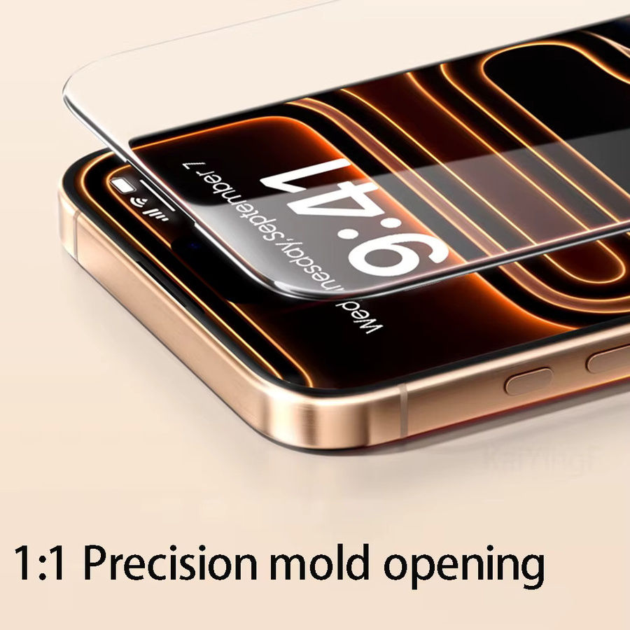 KaiYingF Schutzglasfolie aus gehärtetem Glas mit oleophober Beschichtung, transparent, 3-5 Stück für iPhone 17 16 15 14 13 12 11 Pro Max Plus XR - Bild 4