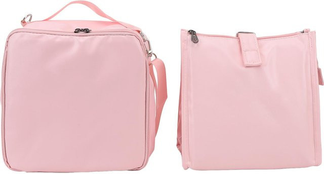 2er-Set Koogeelife Isolierte Lunchtaschen aus PU und PVC, wasserdicht und auslaufsicher, Weiß und Pink - Bild 1
