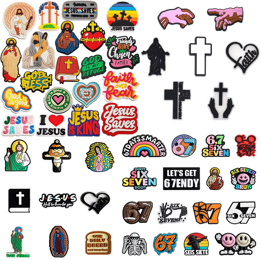 Potdemiel Schuhzubehör, Cartoon Religion Serie, PVC, Farbige - Bild 2