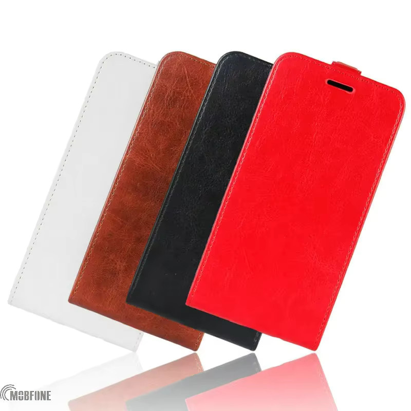 Luxus Retro Lederhülle für Xiaomi Redmi Note 14 Pro Plus 5G und Redmi Note 13 Pro 4G, Vertikale Buchhülle in Rot - Bild 1