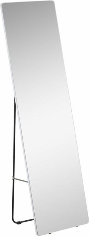 Homcom Ganzkörperspiegel mit Metallrahmen in Silber, rechteckiger Standspiegel für Wohnzimmer, Schlafzimmer und Flur, Höhe: 158,5 cm, Breite: 45 cm - Bild 1