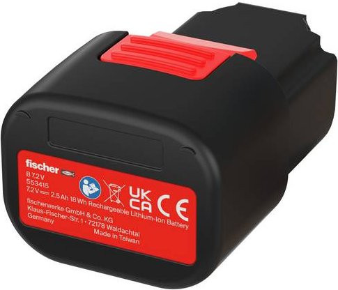 Fischer Akku FGC 100-B Li-Ion 7,2V 2,5Ah Schwarz - Bild 1