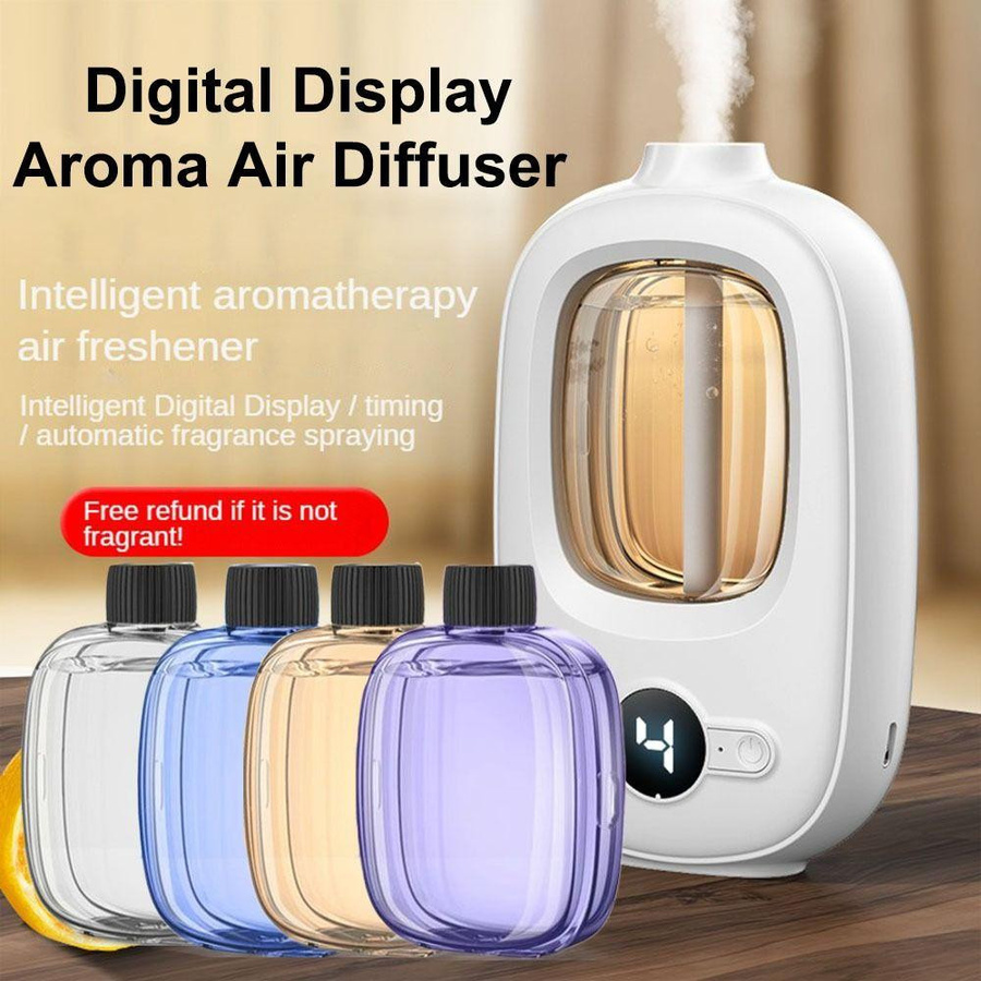 Meiling Automatischer Aromatherapie-Diffuser mit Digitalanzeige, Wiederaufladbar, Weiß - Bild 5