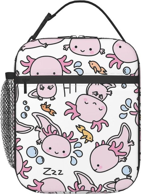 Fancy Style Studio Swimmy Axolotls Isolierte Lunchtasche für Damen und Kinder, Thermische Lebensmittelbox in Mehrfarbig - Bild 1