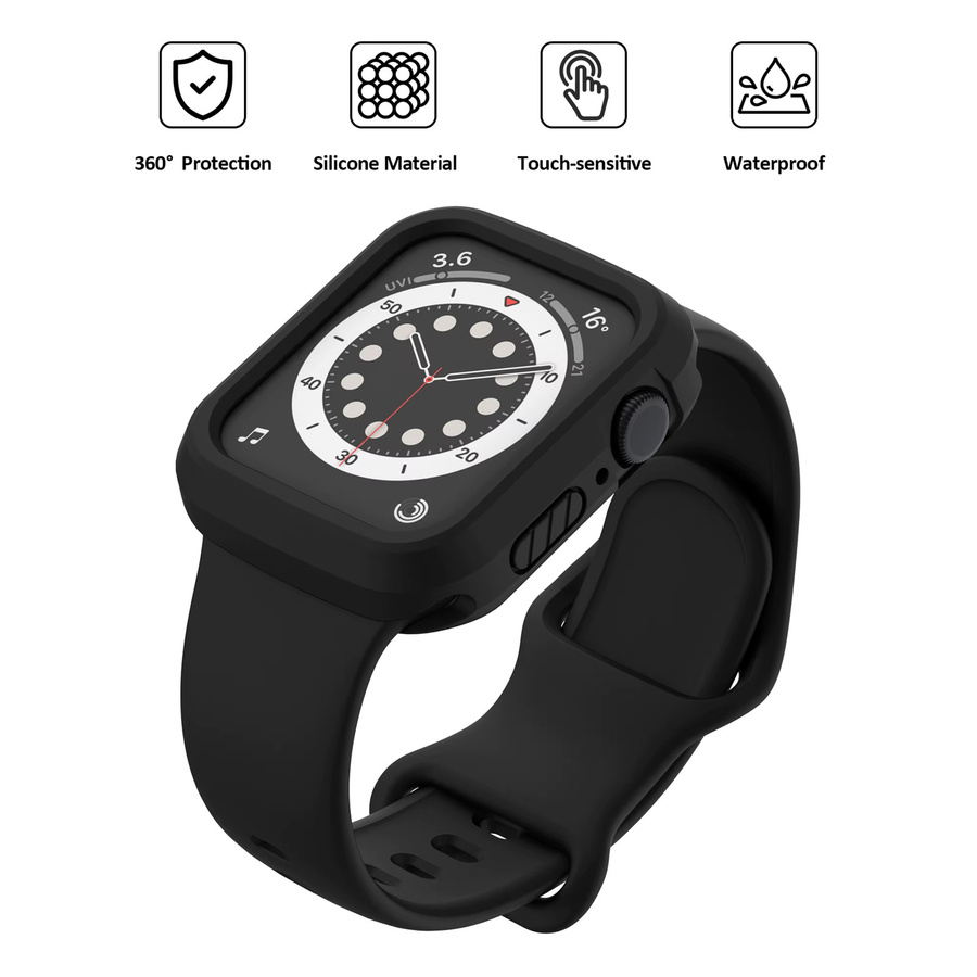 samusak Silikonarmband mit Hülle, Schwarz, Unisex - Bild 3