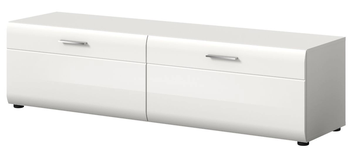 Modernes TV-Lowboard Cover von Inn.Furn in Weiß Hochglanz mit Soft-Close-Schubladen, B/T/H: 160 x 41 x 40 cm - Bild 5