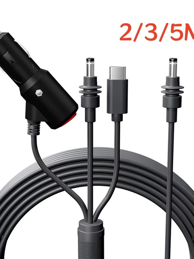 SZKOSTON 3 in 1 DC Auto Power Kabel mit Schalter Typ-C zu Mini DC für Starlink Mini, 12V Zigarettenanzüger Stecker, Schwarz - Bild 7