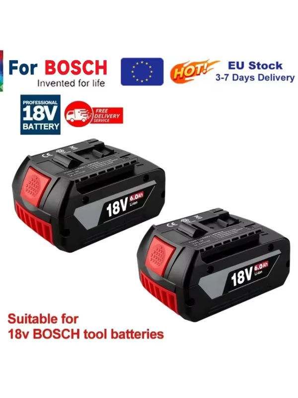 Bosch 18V 6,0 Ah Li-Ion Akku Ersatz für GBA Professional GBA GSR GSB BAT609G BAT622 kompatibel mit Bosch Ladegeräten - Bild 7