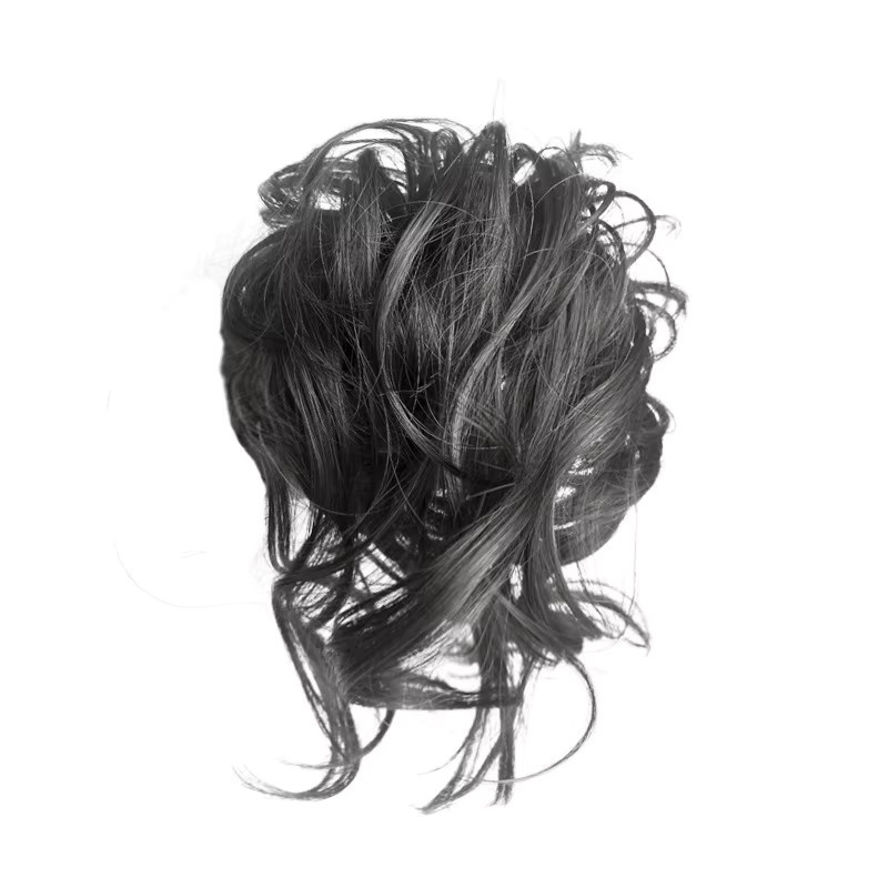 HNKMP Donut-Haarteil lockiger Dutt-Chignon mit Klammer und Haargummis, Damen - Bild 7