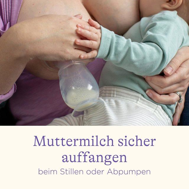 Lansinoh Silikon-Handmilchpumpe in Transparent und Lila - Bild 1