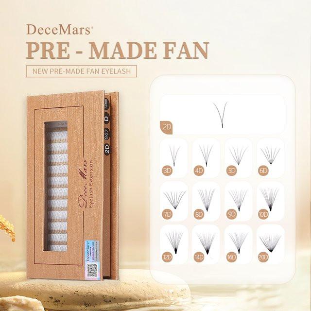 DeceMars Fan-Wimpern CD-Curl, 12 Linien pro Tablett - Bild 1