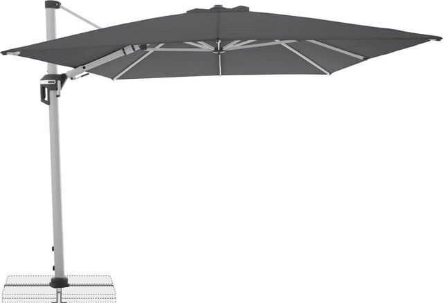 Doppler Ampelschirm Active II in Anthrazit mit Aluminiumgestell und Polyesterbespannung, B: 350 cm, T: 260 cm - Bild 1