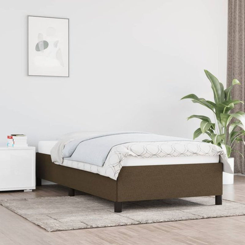 Vidaxl Polsterbett in Braun mit Stoffbezug, B/L: 90 x 190 cm - Bild 1