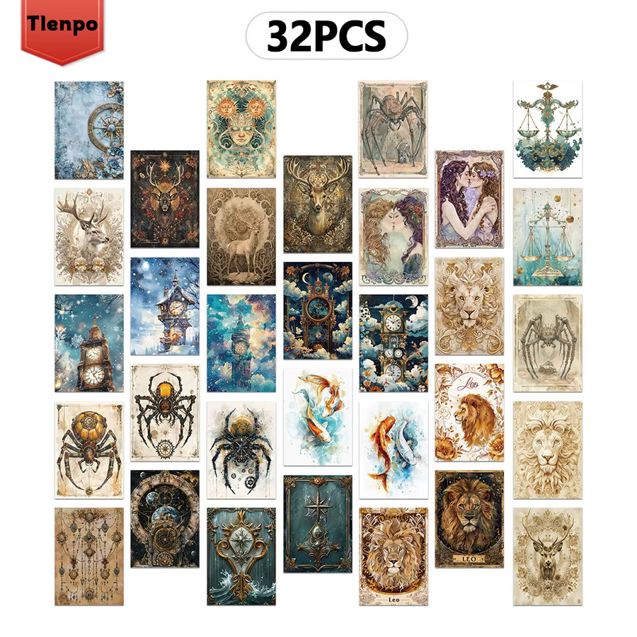 32-teiliges Sternzeichen-Postkarten-Set in Multicolor mit hochauflösendem Druck auf dickem Karton - Bild 3