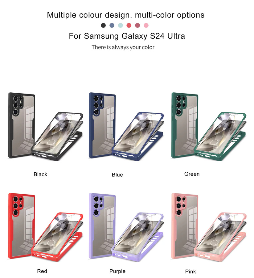360° Vollschutz-Handyhülle mit Displayschutzfolie für Samsung Galaxy S21, S22, S23 Plus und S24 in Transparent - Bild 6